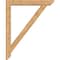 Ekena Millwork Traditional Slat Smooth Bracket w/ Offset Brace, Western Red Cedar, 5 1/2"W x 34"D x 42"H BKT0604X34X42TRA06SWR - alternate 4